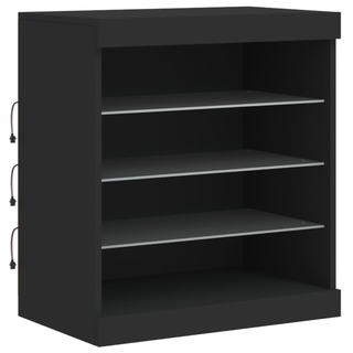 vidaXL Sideboard with LED Lights Black 60.5x37x67 cm - Giant Lobelia