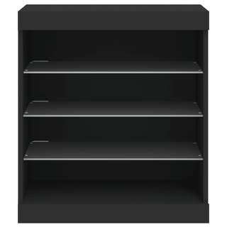 vidaXL Sideboard with LED Lights Black 60.5x37x67 cm - Giant Lobelia