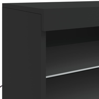 vidaXL Sideboard with LED Lights Black 60.5x37x67 cm - Giant Lobelia