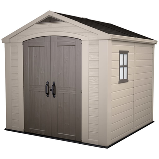 Keter Garden Shed Factor 66 Beige - Durable, Secure, and Spacious | Organize Your Outdoor Space - Giant Lobelia