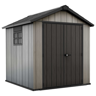Keter Garden Shed Oakland 757 Anthracite - Durable, Stylish & Weather-Resistant - Giant Lobelia