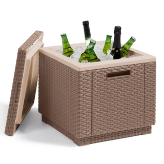 Keter Cooler Box Ice Cube Cappuccino 223761 - Keep Your Drinks Fresh and Cool - Giant Lobelia