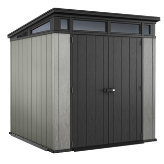 Keter Garden Storage Shed Artisan 77 - Weather-Resistant, Durable, and Stylish | Outdoor Storage Solution - Giant Lobelia