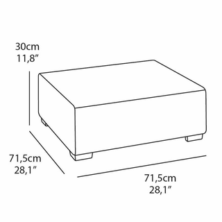 Keter Outdoor Table Salta/Sapporo Graphite 236104 - Weatherproof & Easy to Clean - Giant Lobelia