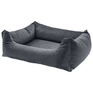 Madison Dog Bed Velvet 80x67x22 cm Grey - Giant Lobelia