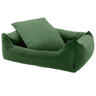 Madison Dog Bed Velvet 100x80x25 cm Green - Giant Lobelia