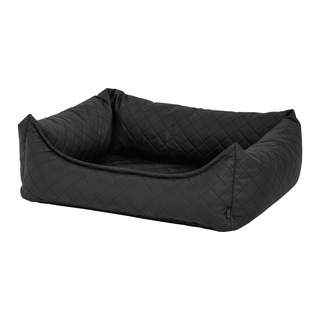 Madison Dog Bed Skai Check 80x67x22 cm Grey - Giant Lobelia