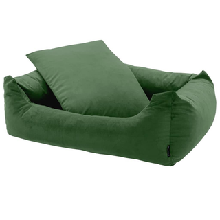 Madison Dog Bed Velvet 120x95x28 cm Green - Giant Lobelia