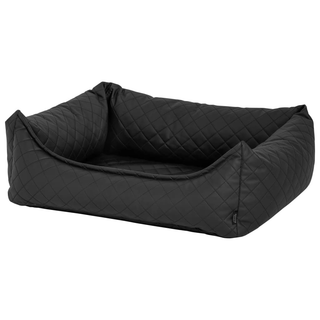 Madison Dog Bed Skai Check 100x80x25 cm Grey - Giant Lobelia