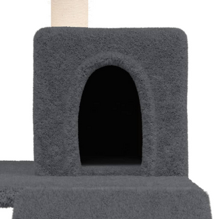 Cat Tree with Sisal Scratching Posts Dark Grey 82 cm - Giant Lobelia