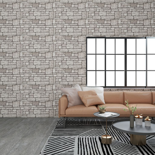 3D Wall Panels with Grey Brick Design 11 pcs EPS - Giant Lobelia