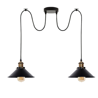 Industrial |Retro Ceiling 2 Light Pendant Light E27 ~5330 - Giant Lobelia