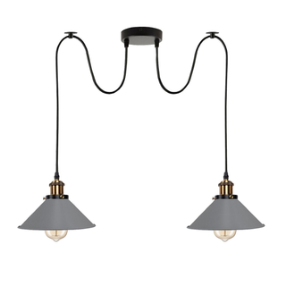 Industrial |Retro Ceiling 2 Light Pendant Light E27 ~5330 - Giant Lobelia