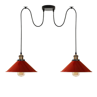 Industrial |Retro Ceiling 2 Light Pendant Light E27 ~5330 - Giant Lobelia