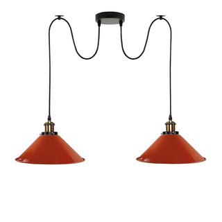 Industrial |Retro Ceiling 2 Light Pendant Light E27 ~5330 - Giant Lobelia