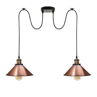 Industrial |Retro Ceiling 2 Light Pendant Light E27 ~5330 - Giant Lobelia