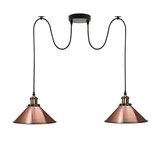 Industrial |Retro Ceiling 2 Light Pendant Light E27 ~5330 - Giant Lobelia