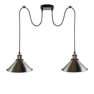 Industrial |Retro Ceiling 2 Light Pendant Light E27 ~5330 - Giant Lobelia