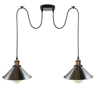 Industrial |Retro Ceiling 2 Light Pendant Light E27 ~5330 - Giant Lobelia