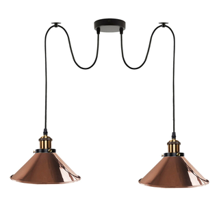 Industrial |Retro Ceiling 2 Light Pendant Light E27 ~5330 - Giant Lobelia