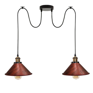 Industrial |Retro Ceiling 2 Light Pendant Light E27 ~5330 - Giant Lobelia