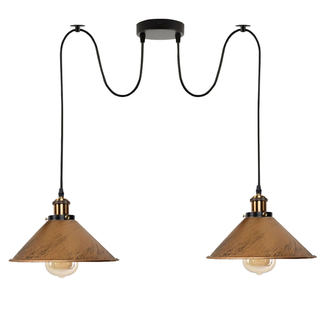 Industrial |Retro Ceiling 2 Light Pendant Light E27 ~5330