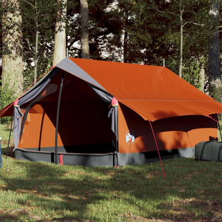 Camping Tent 2-Person Grey and Orange Waterproof - Giant Lobelia