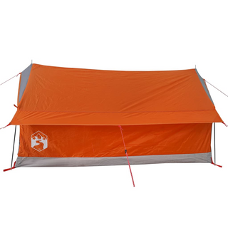 Camping Tent 2-Person Grey and Orange Waterproof - Giant Lobelia