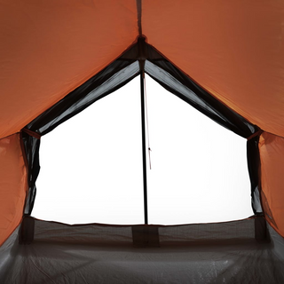 Camping Tent 2-Person Grey and Orange Waterproof - Giant Lobelia