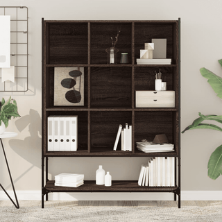 Bookcase Brown Oak 102x30x141.5 cm | Sturdy Construction, Space-Saving Design | Free Shipping - Giant Lobelia