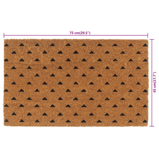 Door Mat Natural 45x75 cm Tufted Coir - Giant Lobelia