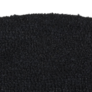 Door Mat Black Half Round 40x60 cm Tufted Coir - Giant Lobelia