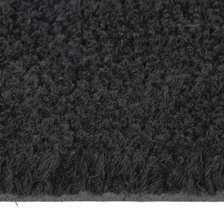 Door Mat Black Half Round 40x60 cm Tufted Coir - Giant Lobelia