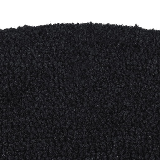 Door Mat Black Half Round 50x80 cm Tufted Coir - Giant Lobelia