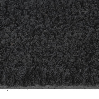 Door Mat Black Half Round 50x80 cm Tufted Coir - Giant Lobelia