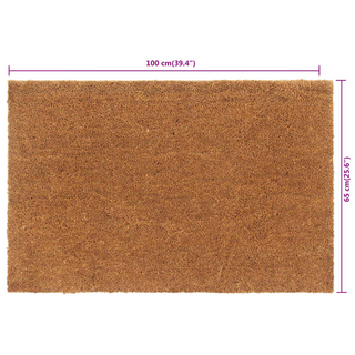 Door Mat Natural 65x100 cm Tufted Coir - Giant Lobelia