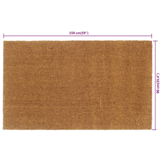 Door Mat Natural 90x150 cm Tufted Coir - Giant Lobelia