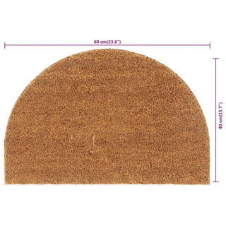 Door Mat Natural Half Round 40x60 cm Tufted Coir - Giant Lobelia