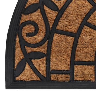 Door Mat Half Round 45x75 cm Rubber and Coir - Giant Lobelia