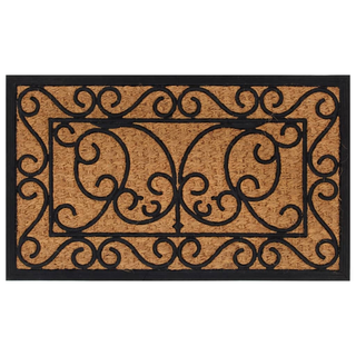 Door Mat Rectangular 45x75 cm Rubber and Coir - Giant Lobelia