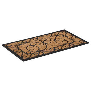 Door Mat Rectangular 45x75 cm Rubber and Coir - Giant Lobelia