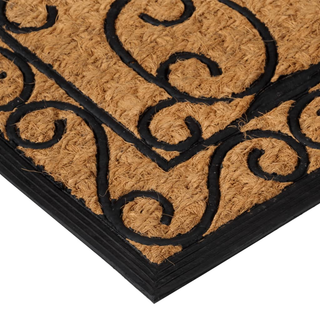 Door Mat Rectangular 45x75 cm Rubber and Coir - Giant Lobelia