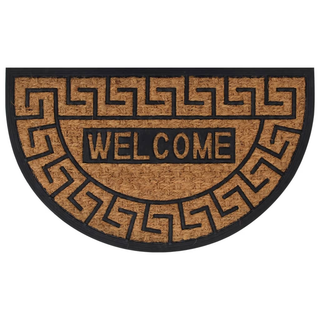 Door Mat Half Round 45x75 cm Rubber and Coir - Giant Lobelia