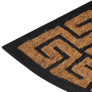 Door Mat Half Round 45x75 cm Rubber and Coir - Giant Lobelia