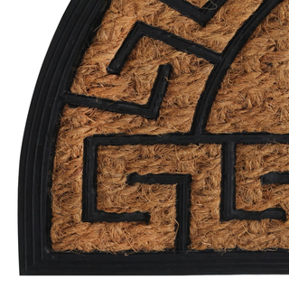 Door Mat Half Round 45x75 cm Rubber and Coir - Giant Lobelia