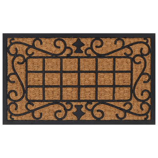 Door Mat Rectangular 45x75 cm Rubber and Coir - Giant Lobelia