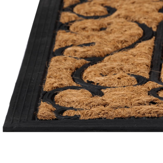 Door Mat Rectangular 45x75 cm Rubber and Coir - Giant Lobelia