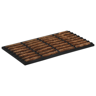 Door Mat Rectangular 45x75 cm Rubber and Coir - Giant Lobelia