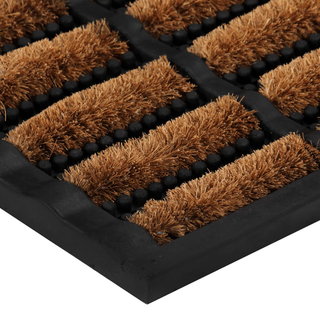 Door Mat Rectangular 45x75 cm Rubber and Coir - Giant Lobelia