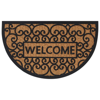 Door Mat Half Round 45x75 cm Rubber and Coir - Giant Lobelia